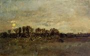 Charles-Francois Daubigny Orchard at Sunset oil painting artist